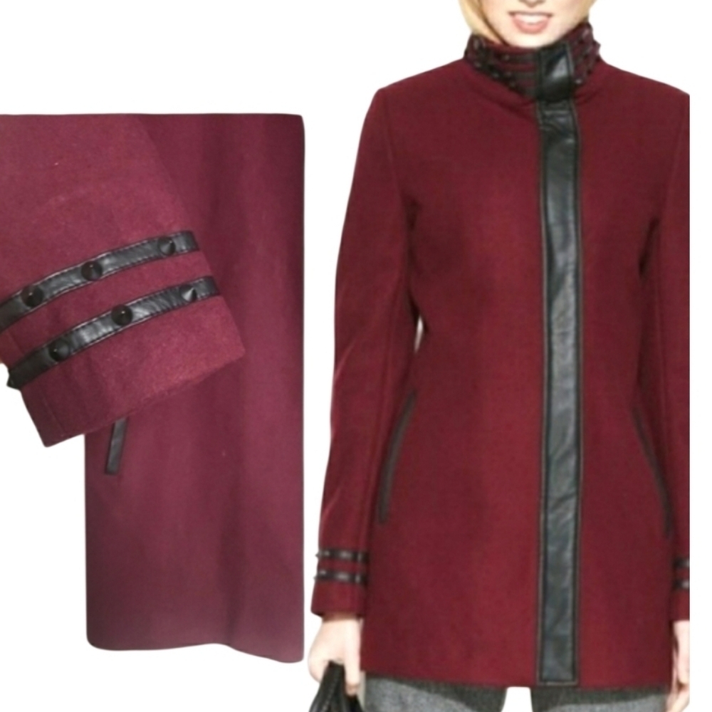 NEW! CIRCUS BY SAM EDELMAN Wool Blend Asymmetrical Jacket Coat Small.